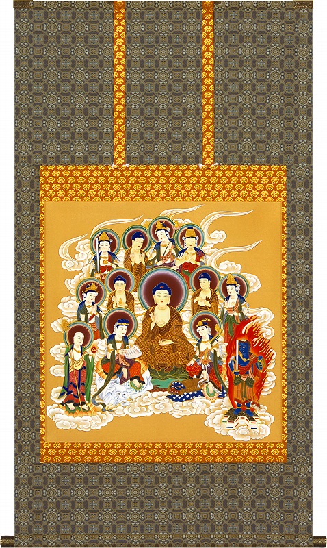 お気に入り 「晋賢菩薩」 田川翠凰 39 掛軸 仏教 仏画 日本画 絹本 